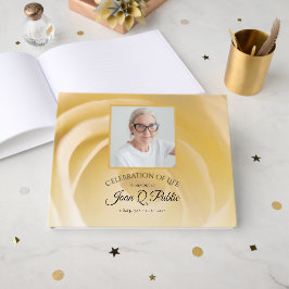 White Rose Bloem Viering van het Leven Memorial Gastenboek