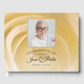 White Rose Bloem Viering van het Leven Memorial Gastenboek (Voorkant)