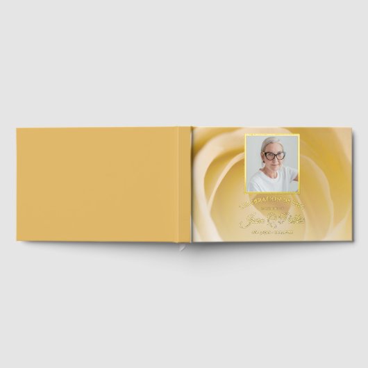 White Rose Bloem Viering van het Leven Memorial Gastenboek (Volledig)