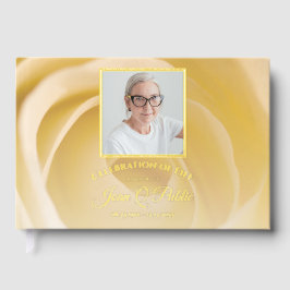 White Rose Bloem Viering van het Leven Memorial Gastenboek