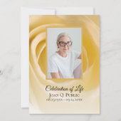 White Rose Bloem Viering van het Leven Memorial Kaart (Voorkant)