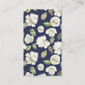 White Rose Bloemen Baby shower Luier Raffle Ticket Informatiekaartje (Achterkant)