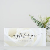 White Rose Bloemen Zakelijke Cadeaubon (Staand voorkant)