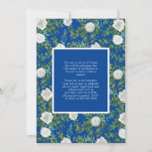 White Rose Blue Photo Afstuderen Aankondiging (Achterkant)
