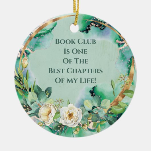 White Rose Book Club Beste Hoofdstuk Vriendschap Keramisch Ornament (Voorkant)
