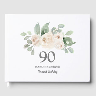 White Rose Botanical 90th Birthday Party Gastenboek