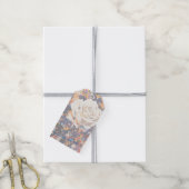 White Rose Botanical Acrylic Painted Floral Cadeaulabel (Met Touw)