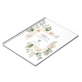 White Rose Botanical Vrijgezellenfeest Recipbook Notitieboek (Linkerzijde)