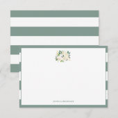 White Rose Bouquet | Aangepast Briefpapier Notitiekaartje (Voorkant / Achterkant)