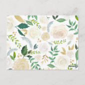 White Rose Bouquet | Advies van de Baby shower Briefkaart (Achterkant)