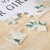 White Rose Bouquet | Bent u mijn Bloemmeisje? Legpuzzel (Zijkant)