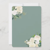 White Rose Bouquet | Bold Ampersand Wedding Invite Kaart (Achterkant)