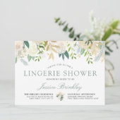 White Rose Bouquet | Floral Lingerie Douche Kaart (Staand voorkant)