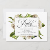 White Rose Bouquet Floral Vrijgezellenfeest Kaart (Voorkant)