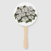 White Rose Bouquet Handwaaier (Achterkant)
