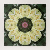 White Rose Bouquet Mandala Design Legpuzzel (Verticaal)