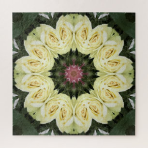 White Rose Bouquet Mandala Design Legpuzzel