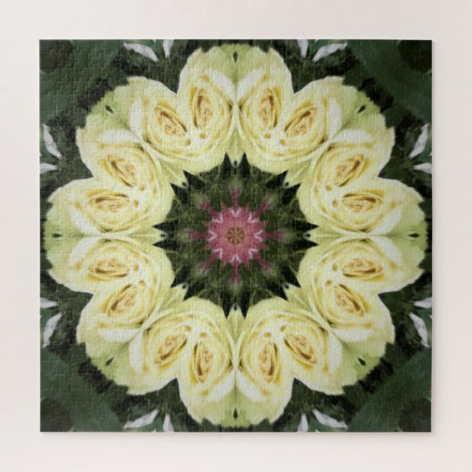 White Rose Bouquet Mandala Design Legpuzzel (Verticaal)