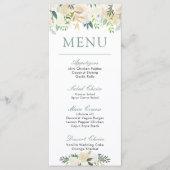 White Rose Bouquet | Menu Floral (Voorkant)