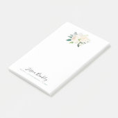 White Rose Bouquet | Minimale Floral Post-it® Notes (Schuin)