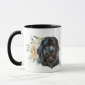 White Rose Bouquet Newfoundland Dog Mok (Links)