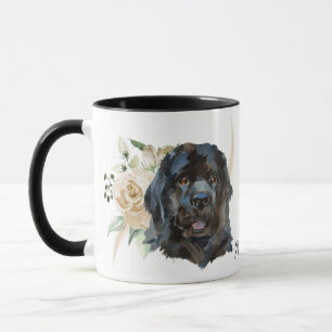 White Rose Bouquet Newfoundland Dog Mok