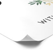 White Rose Bouquet | Onderteken ons Guestbook Poster (Hoek)