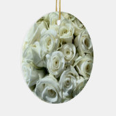 White Rose Bouquet-Ornament Keramisch Ornament (Rechts)