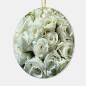 White Rose Bouquet-Ornament Keramisch Ornament (Links)