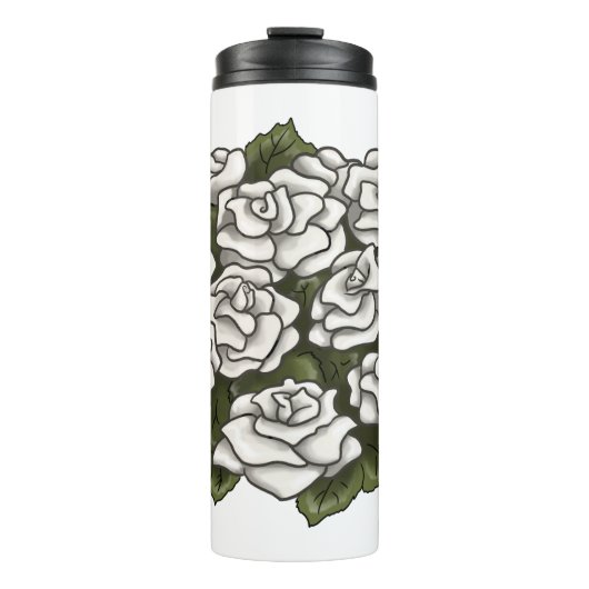 White Rose Bouquet Thermosbeker (Voorkant)