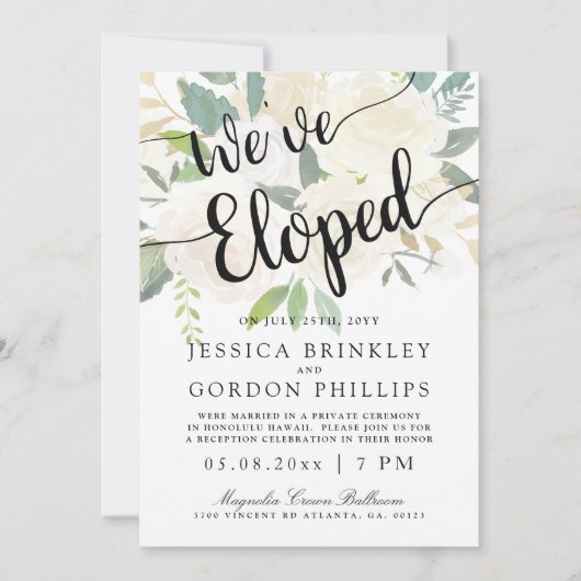 White Rose Bouquet| We hebben een loopje genomen | Kaart (Voorkant)