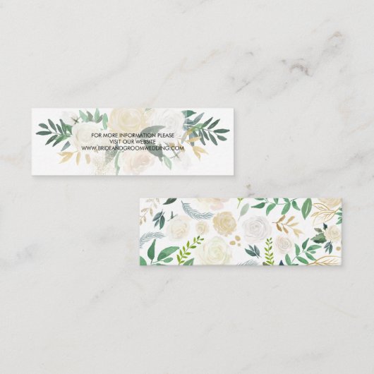 White Rose Bouquet | Website Mini Visitekaartje (Voorkant / Achterkant)