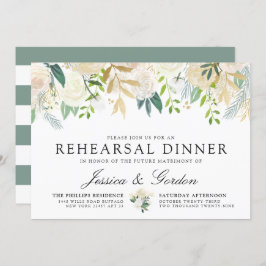 White Rose Bouquet | Wedding repetitie diner Kaart