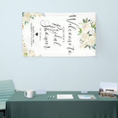 White Rose Bouquet | Welkom Vrijgezellenfeest Spandoek (Beurs)