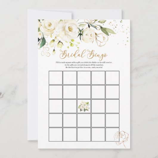 White Rose Bridal Bingo/Who kent het beste van de  Kaart (Voorkant)