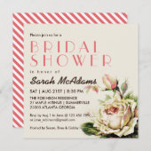  White Rose Bridal Shower Kaart (Voorkant / Achterkant)