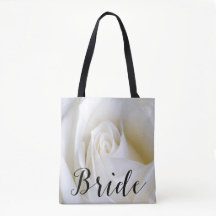 White Rose Bride Canvas Canvas tas over alles