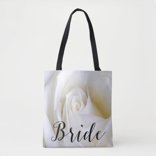 White Rose Bride Canvas Canvas tas over alles (Voorkant)