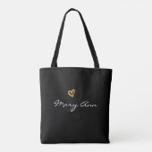 White Rose Bride Canvas Canvas tas over alles (Achterkant)
