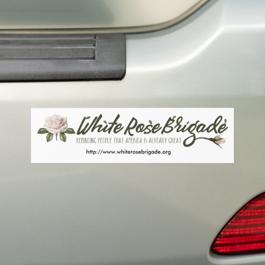 White Rose Brigade Bumpersticker (Op auto)