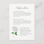 White Rose Bruiloft Informatie Kaarten (Voorkant)