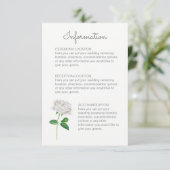 White Rose Bruiloft Informatie Kaarten (Staand voorkant)