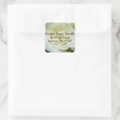 White Rose Bruiloft Retouradres Label (Tas)