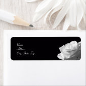 White Rose Bruiloft Retouradres Label (Insitu)
