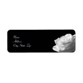 White Rose Bruiloft Retouradres Label (Voorkant)