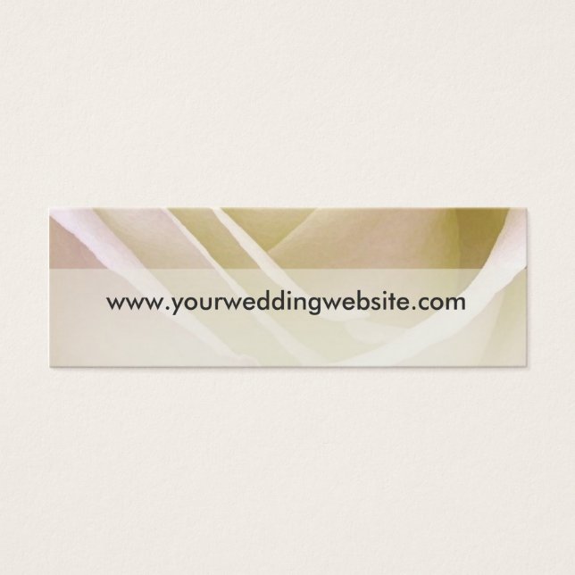 White Rose Bruiloft Website kaarten Mini Visitekaartjes (Voorkant)