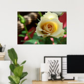 White Rose Bud Print/Poster - Selecteer uw Lijst Poster (Thuiskantoor)