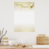 White Rose Bud Wedding Seating Table Planner blanc Poster (Keuken)