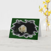White Rose Burned Edges Kaart (Gele Bloem)