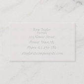 White Rose Business Card-template Visitekaartje (Achterkant)